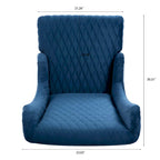 Upholstered Velvet Accent Chair with High Wingback and Wooden Legs