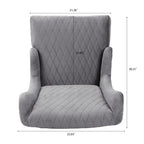 Upholstered Velvet Accent Chair with High Wingback and Wooden Legs