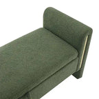Modern Bed End Bench with Arms and Storage,Upholstered Foot Rest Stool