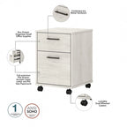 L Desk with File Cabinet and Bookcase by