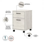 L Desk with File Cabinet and Bookcase by