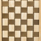 3D Woven Checkerboard Pattern Kitchen Island with Drop Leaf, Internal Storage Rack, Power Outlet, 3 Drawers and 2 Cabinets
