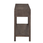 51.3 MDF Classic Stripe Console Table - Ash Veneer & Fir Wood Legs with 2 Drawers