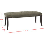 Cream Tufted Nailhead Bench - 48Wx20Dx19H