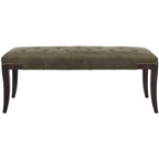 Cream Tufted Nailhead Bench - 48Wx20Dx19H