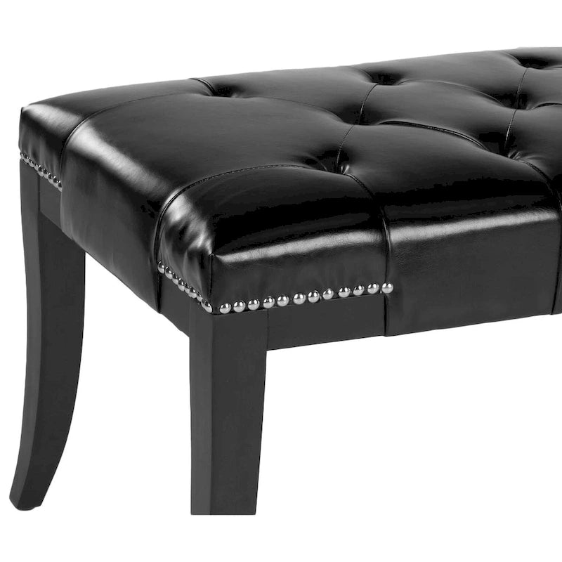 Cream Tufted Nailhead Bench - 48Wx20Dx19H