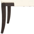 Cream Tufted Nailhead Bench - 48Wx20Dx19H