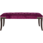 Cream Tufted Nailhead Bench - 48Wx20Dx19H