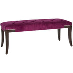 Cream Tufted Nailhead Bench - 48Wx20Dx19H