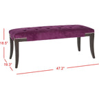 Cream Tufted Nailhead Bench - 48Wx20Dx19H