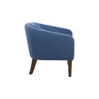 Cora Blue Upholstered Tufted Mid-Century Accent Chair