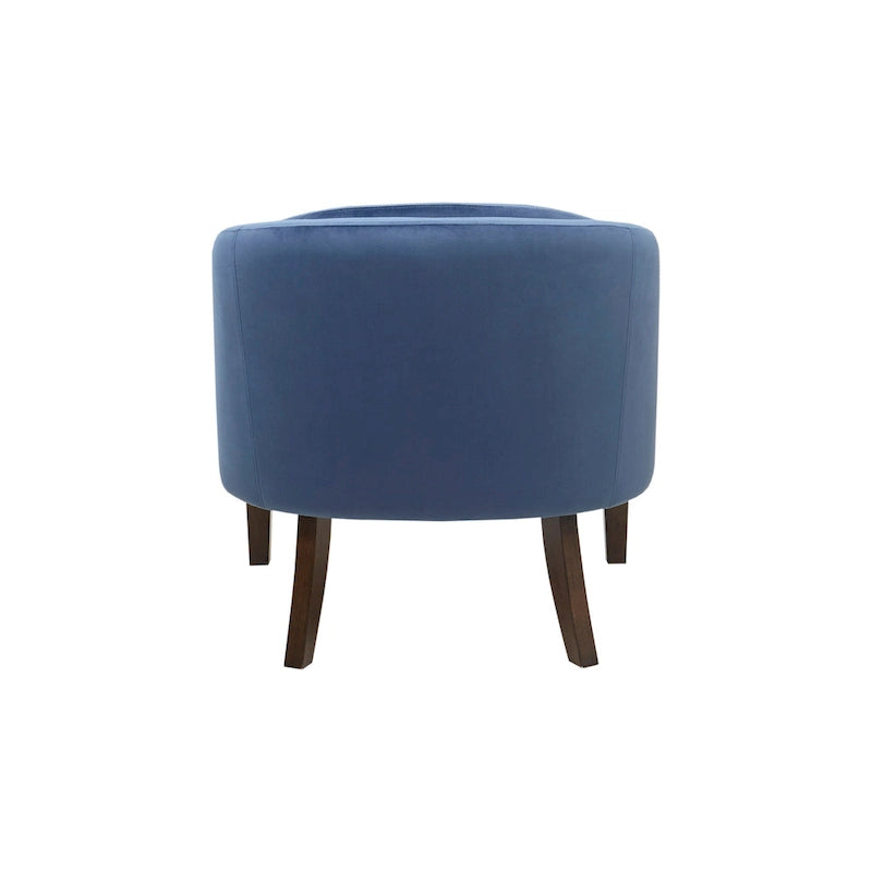 Cora Blue Upholstered Tufted Mid-Century Accent Chair