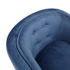 Cora Blue Upholstered Tufted Mid-Century Accent Chair