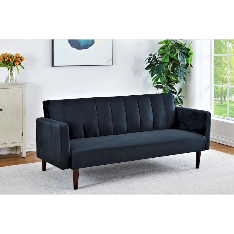 Convertible Velvet Sofa Bed