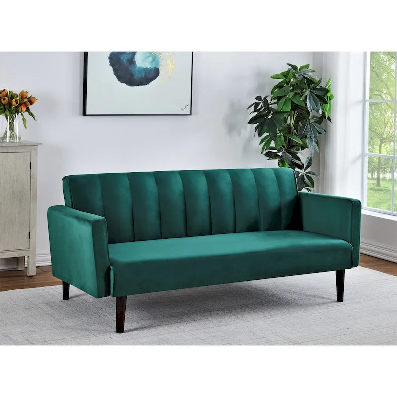 Convertible Velvet Sofa Bed