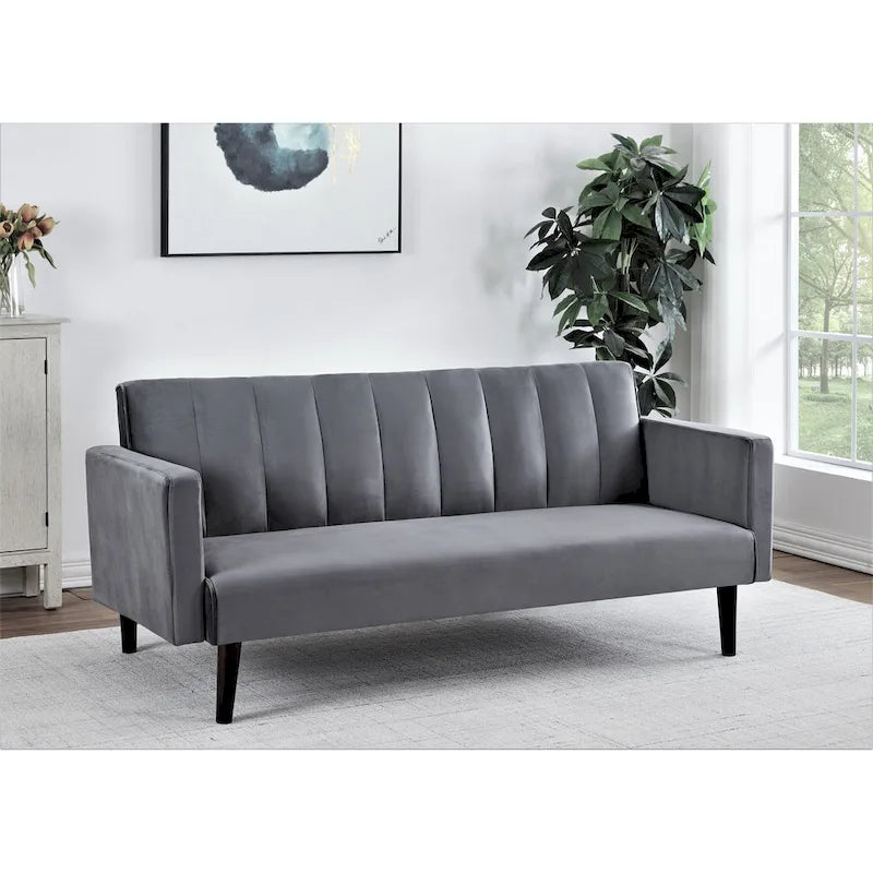 Convertible Velvet Sofa Bed