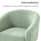 Modern 31W Boucle Armchair with Solid Wood Legs by