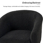 Modern 31W Boucle Armchair with Solid Wood Legs by