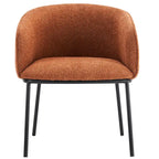 Set of 1 Boucle Upholstered Accent Barrel Armchair