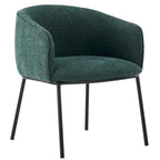 Set of 1 Boucle Upholstered Accent Barrel Armchair