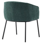 Set of 1 Boucle Upholstered Accent Barrel Armchair