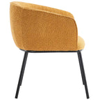 Set of 1 Boucle Upholstered Accent Barrel Armchair