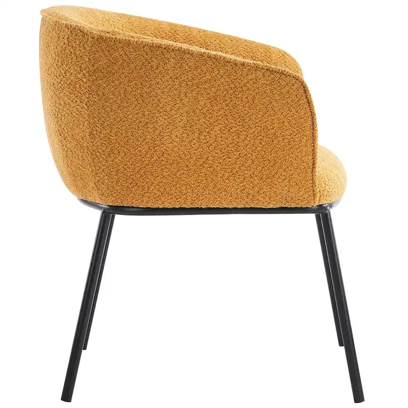 Set of 1 Boucle Upholstered Accent Barrel Armchair