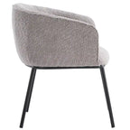 Set of 1 Boucle Upholstered Accent Barrel Armchair