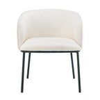 Set of 1 Boucle Upholstered Accent Barrel Armchair