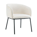 Set of 1 Boucle Upholstered Accent Barrel Armchair