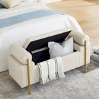 Upholstered Velvet Storage Bench