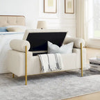 Upholstered Velvet Storage Bench