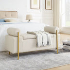 Upholstered Velvet Storage Bench