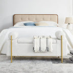 Upholstered Velvet Storage Bench