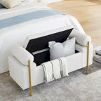 Upholstered Velvet Storage Bench