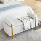 Upholstered Velvet Storage Bench