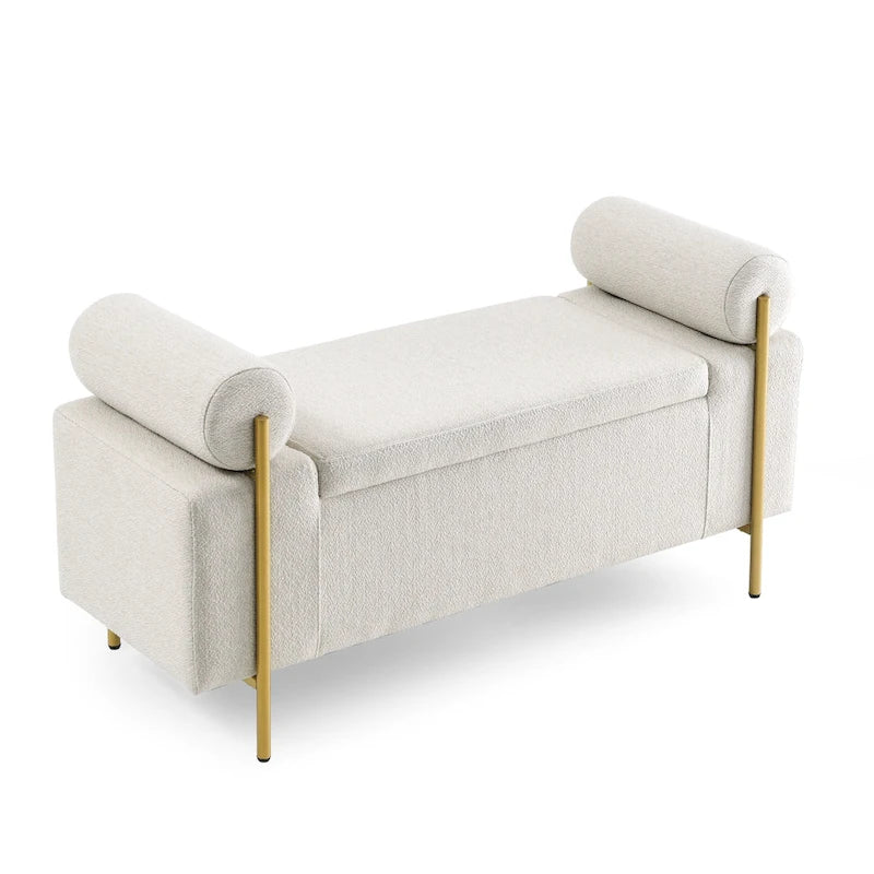Upholstered Velvet Storage Bench