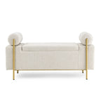 Upholstered Velvet Storage Bench