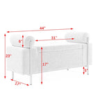 Upholstered Velvet Storage Bench