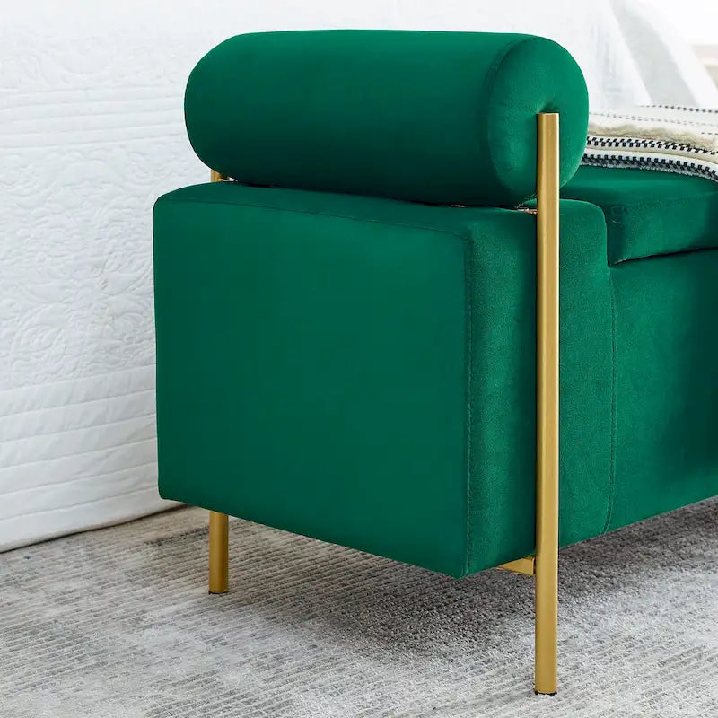 Upholstered Velvet Storage Bench