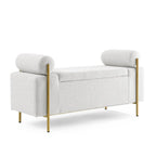 Upholstered Velvet Storage Bench