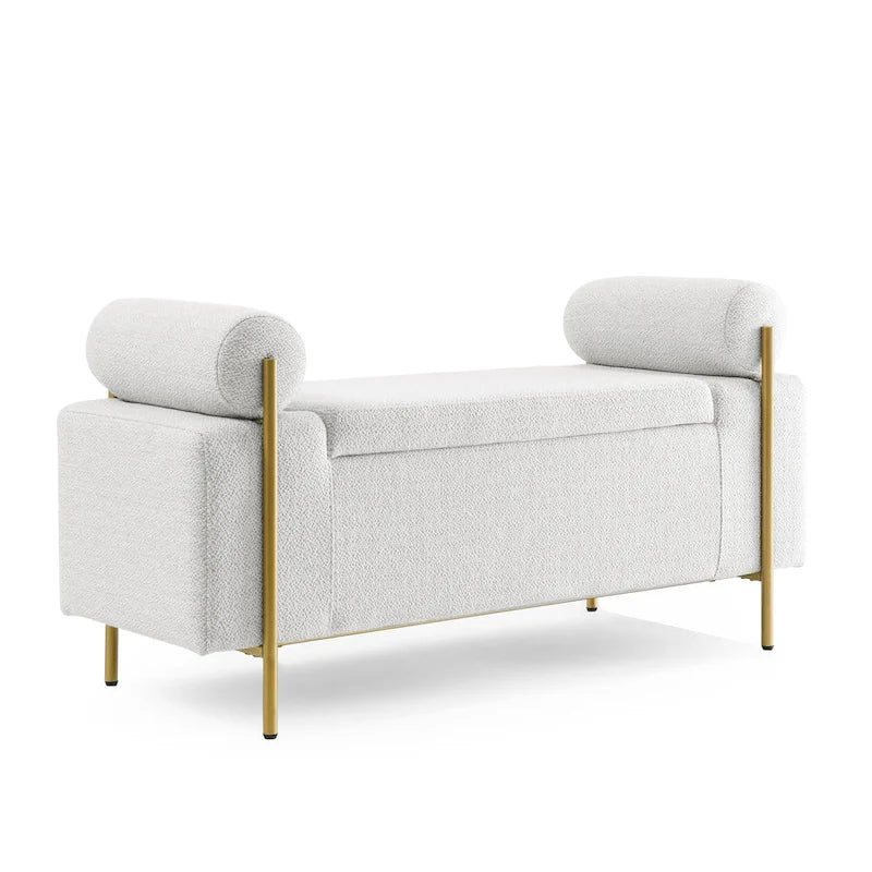 Upholstered Velvet Storage Bench