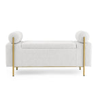 Upholstered Velvet Storage Bench