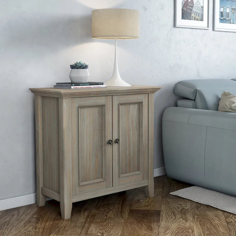 Halifax Solid Wood Transitional Low Storage Cabinet - 32w x 14d x 31 h
