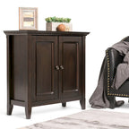 WYNDENHALL Halifax Solid Wood Transitional Low Storage Cabinet - 32w x 14d x 31 h