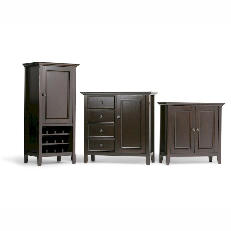 Halifax Solid Wood Transitional Low Storage Cabinet - 32w x 14d x 31 h
