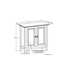 Halifax Solid Wood Transitional Low Storage Cabinet - 32w x 14d x 31 h