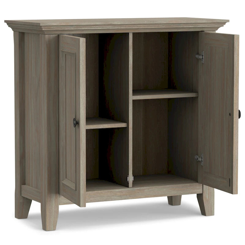 Halifax Solid Wood Transitional Low Storage Cabinet - 32w x 14d x 31 h