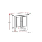 Halifax Solid Wood Transitional Low Storage Cabinet - 32w x 14d x 31 h