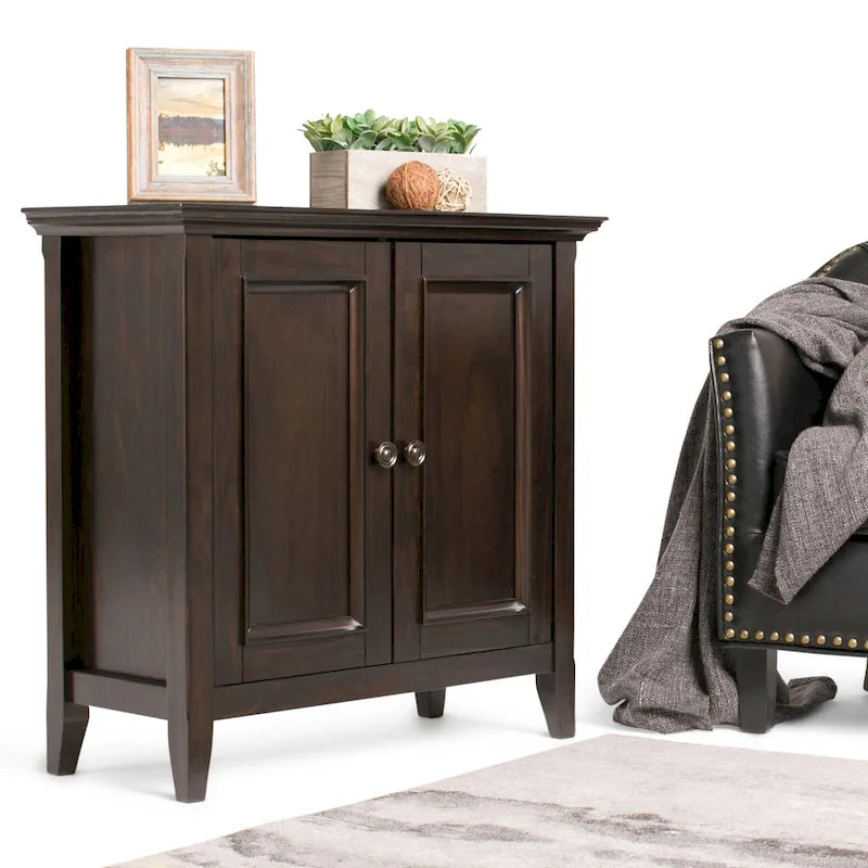 Halifax Solid Wood Transitional Low Storage Cabinet - 32w x 14d x 31 h